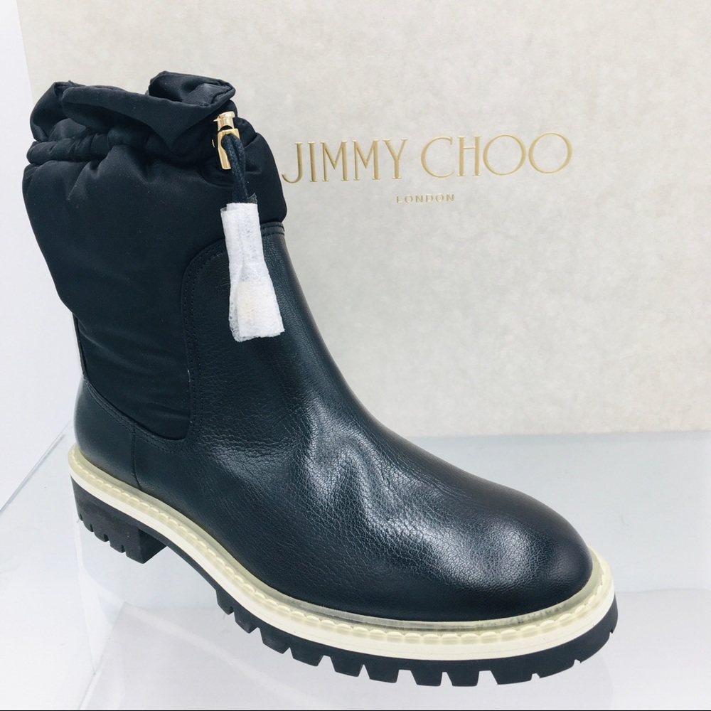Jimmy Choo BAO Women’s Black Flat Ankle Boots - Picture 4 of 16